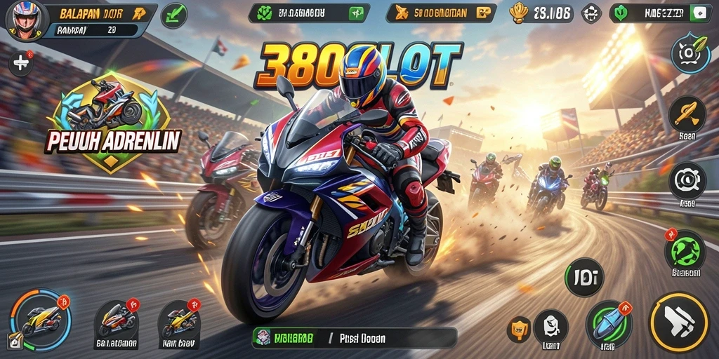 Gambaran gameplay balapan motor yang seru dan menegangkan.