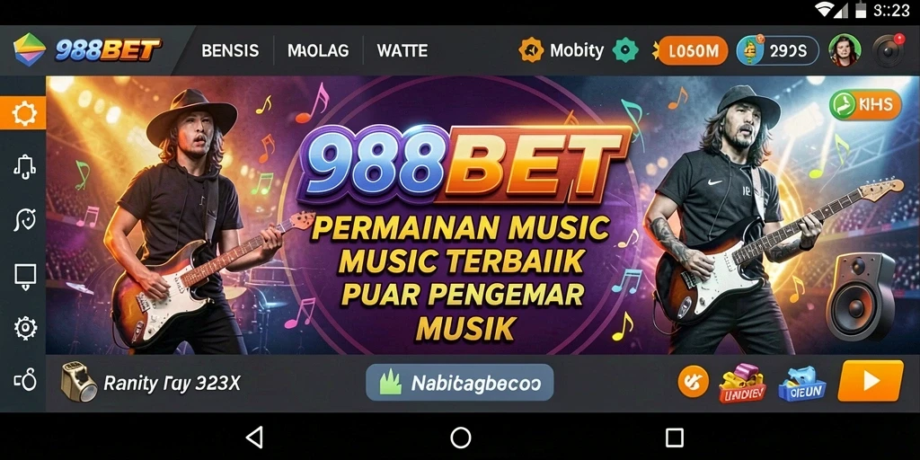 Screenshot gameplay 988BET dengan alunan musik yang asyik.