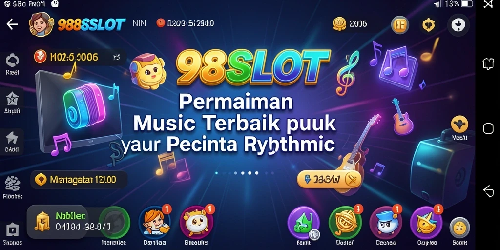 Screenshot gameplay <strong>988SLOT</strong> menampilkan interaksi musik dan tantangan seru.