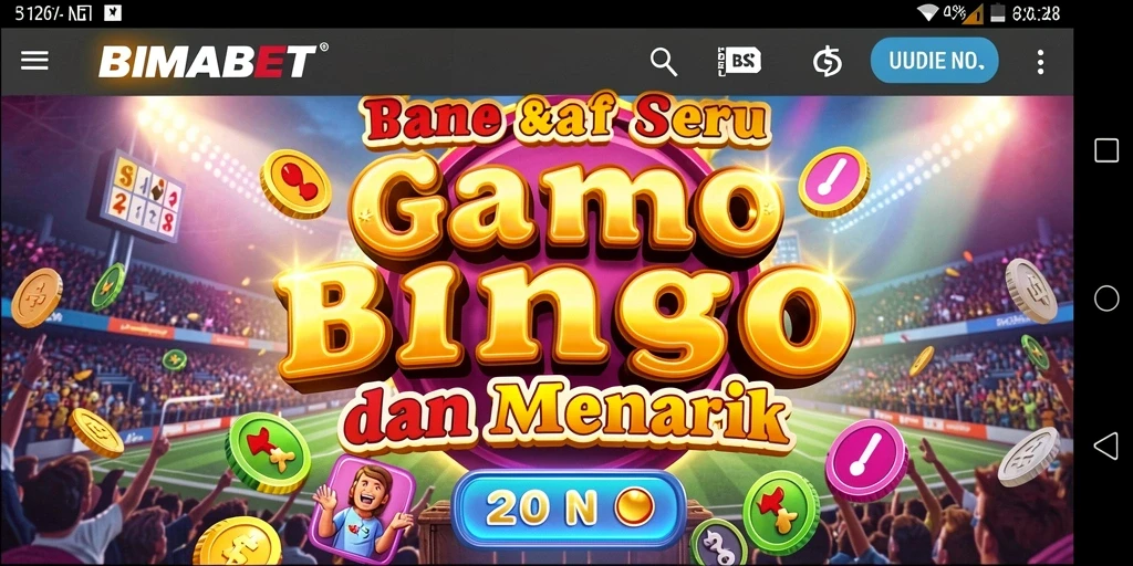 Screenshot gameplay Bingo BIMABET menampilkan suasana permainan yang seru dan interaktif.