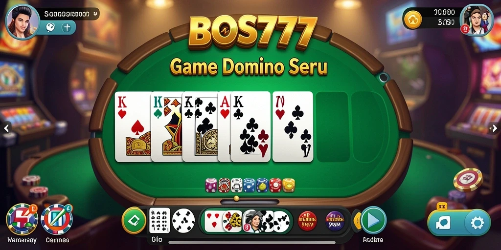 Tampilan gameplay seru dari BOS777 saat bermain Domino.