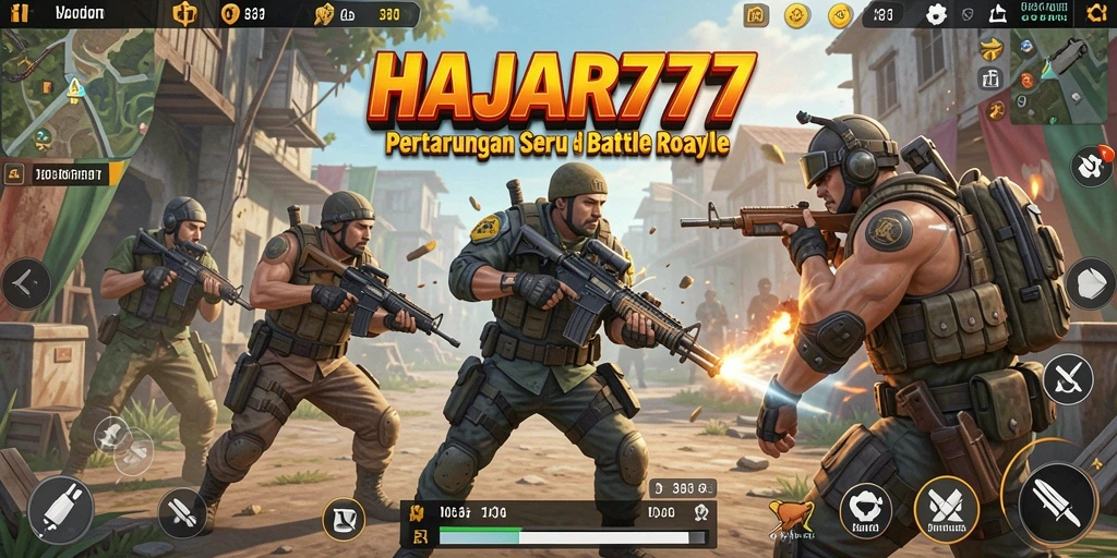 Tampilan seru gameplay Battle Royale di HAJAR777.