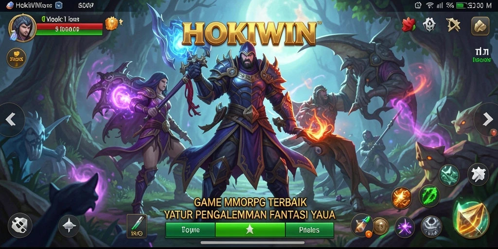 Tampilan gameplay HOKIWIN yang seru dan menantang dalam dunia MMORPG.