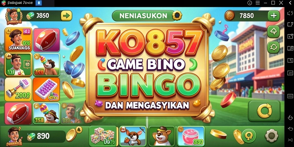 Screenshot gameplay KO857 menampilkan keseruan permainan Bingo yang interaktif.