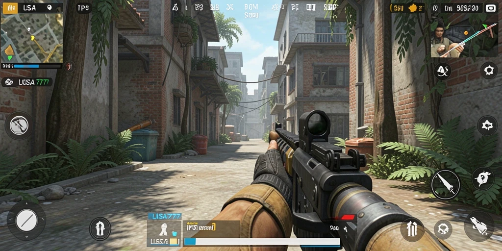 Screenshot gameplay LUSA777 yang menampilkan aksi tembak-menembak seru.