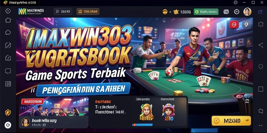 Tampilan gameplay interaktif dari aplikasi sportsbook MAXWIN303.