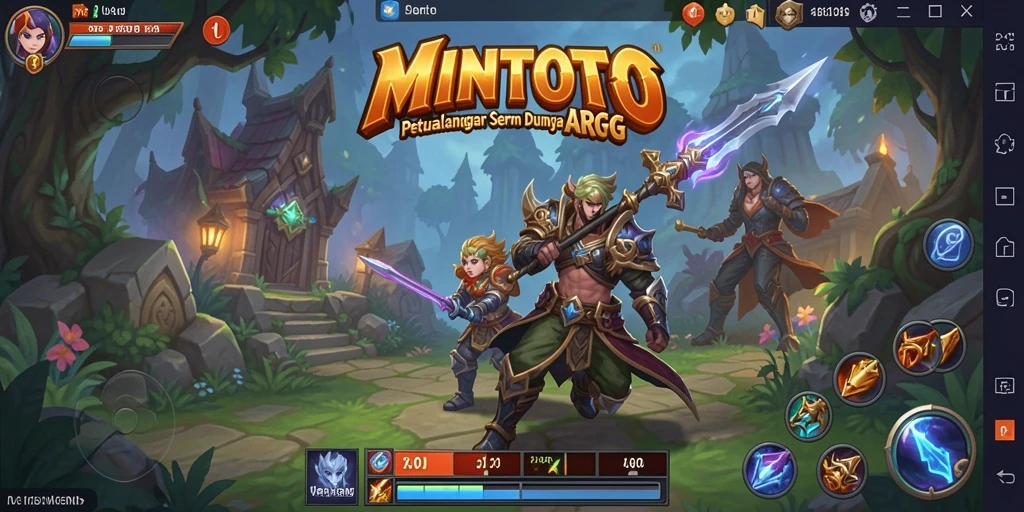 Screenshot MINTOTO menampilkan aksi seru dalam pertempuran ARPG.