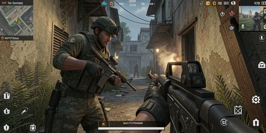 Tangkapan layar utama MVP789 menampilkan aksi intens dalam gameplay FPS.