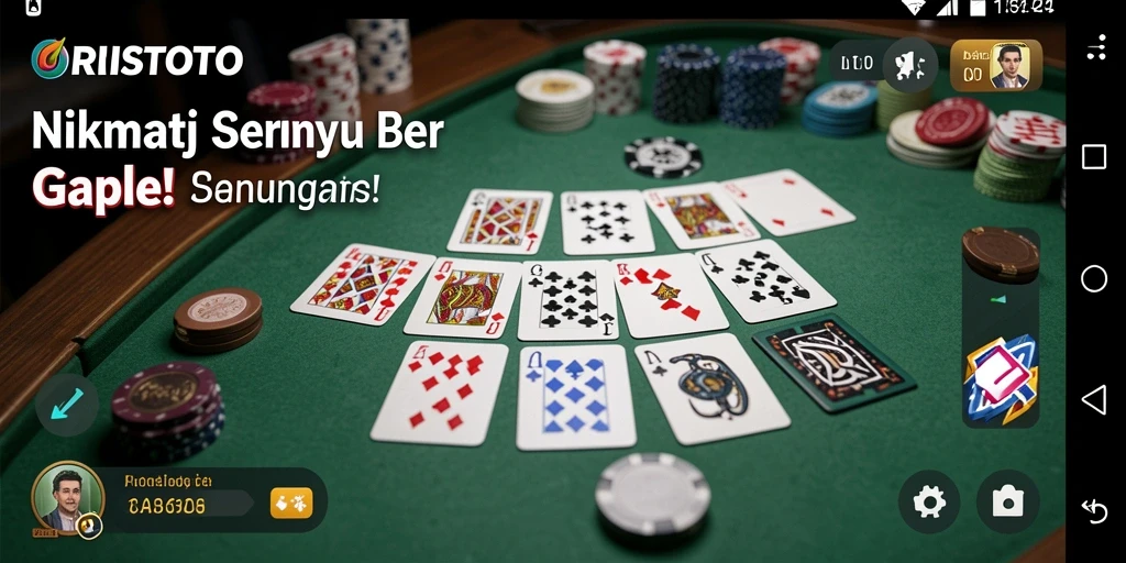 Gambar utama ORISTOTO memperlihatkan keseruan bermain Gaple secara multiplayer.