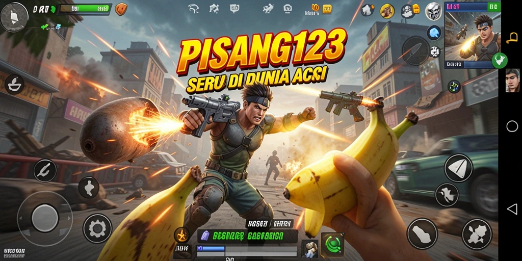 Tampilan gameplay PISANG123 yang penuh aksi seru dan mendebarkan.