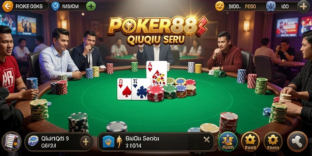 Gameplay QiuQiu yang seru dan kompetitif di POKER88.