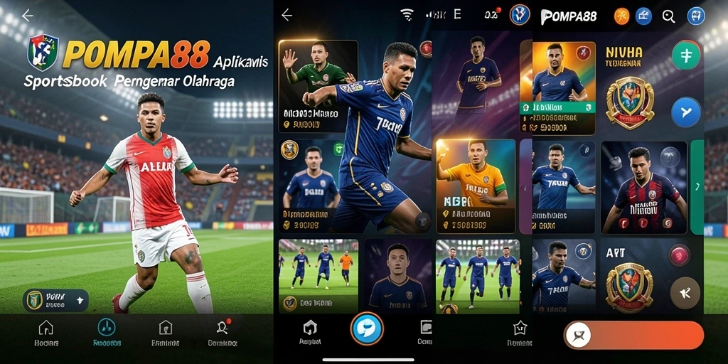 Tampilan screenshot utama POMPA88 menampilkan fitur taruhan olahraga yang menarik.