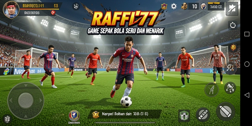 Tampilan seru dari gameplay sepak bola di RAFFI777.
