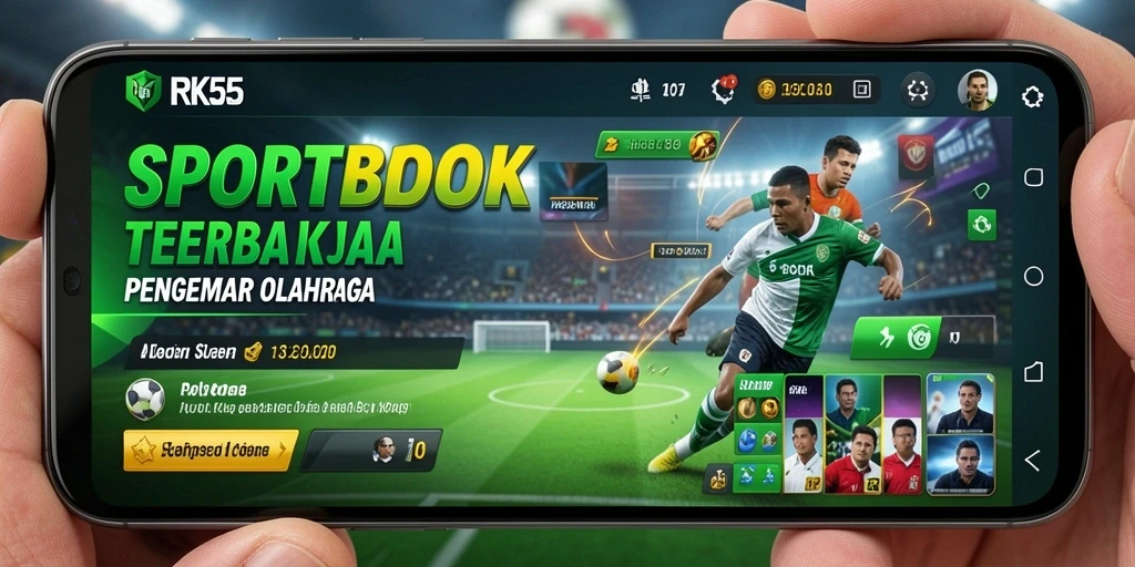 Screenshot RK55 menampilkan antarmuka taruhan olahraga yang interaktif dan informatif.