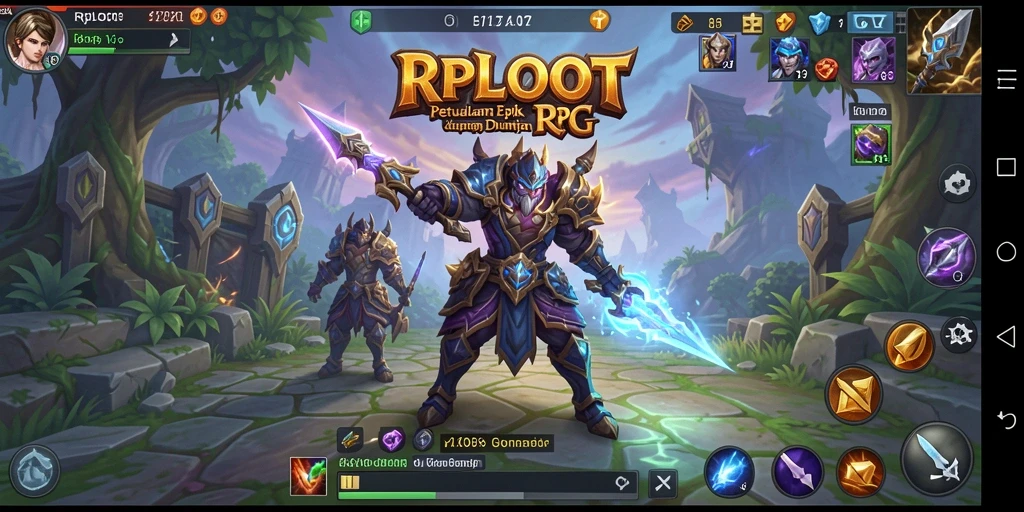 Gameplay seru dengan pertarungan fantastis di dunia RPG.