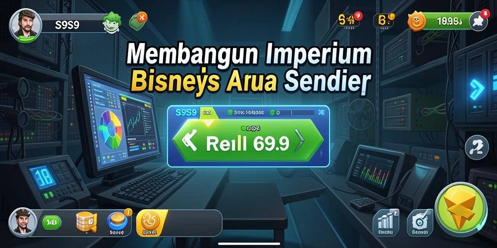 Screenshot menunjukkan gameplay seru saat mengelola bisnis di S9S9.
