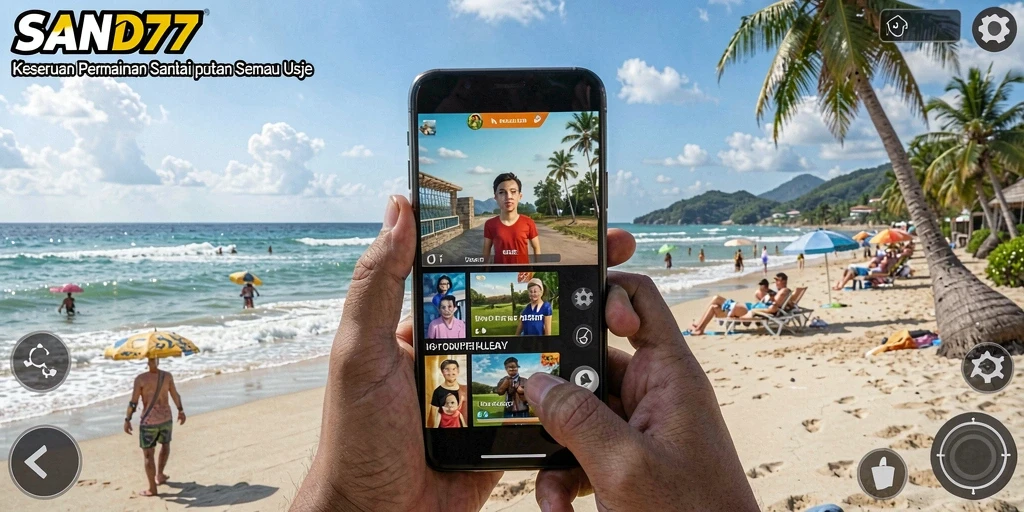 Tampilan menarik dari gameplay SAND77 yang memikat.