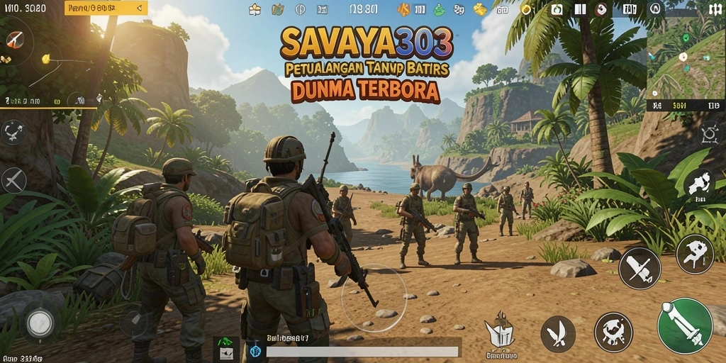 Screenshot gameplay SAVAYA303 yang menunjukkan keindahan dunia terbuka.
