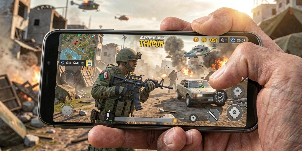 Tangkapan layar dari gameplay SD107 yang seru dan mendebarkan.