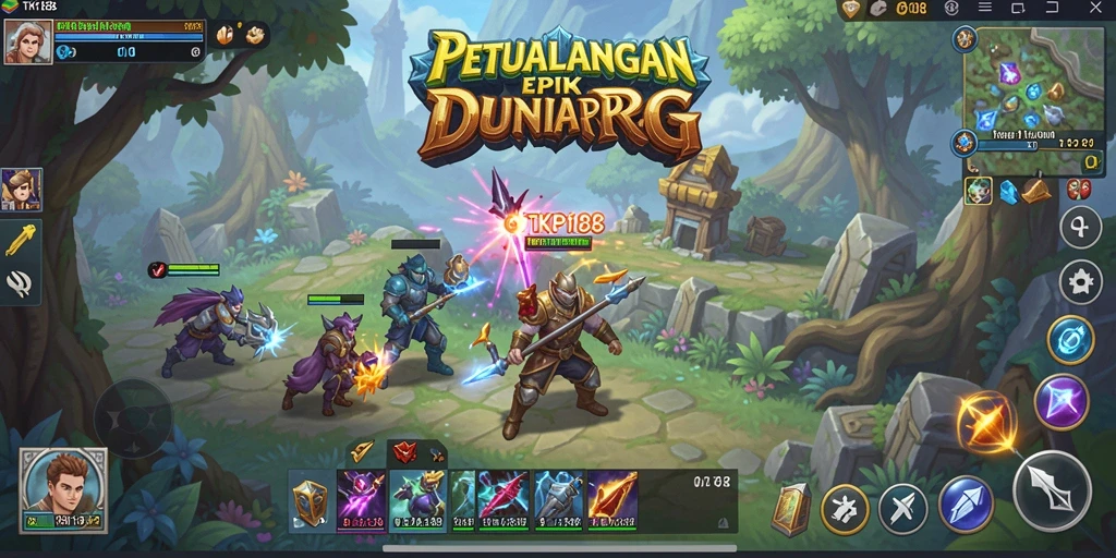 Tangkapan layar gameplay TKP188 yang menampilkan aksi RPG yang seru.