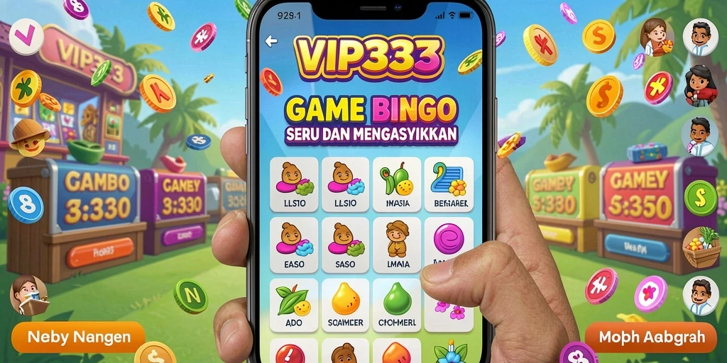 Tampilan utama gameplay Bingo yang seru di VIP333.