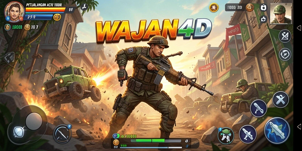 Tampilan menegangkan dari gameplay WAJAN4D yang seru.