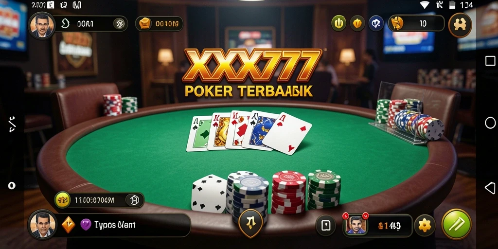 Tangkapan layar dari gameplay poker yang seru dan mendebarkan di XXX777.